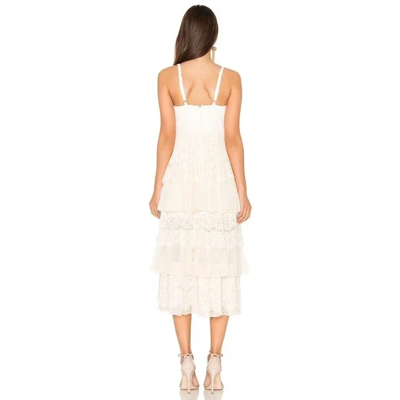 NWT Alice McCall Romantic Tiered Lace Midi Wedding Dress - Picture 3 of 3